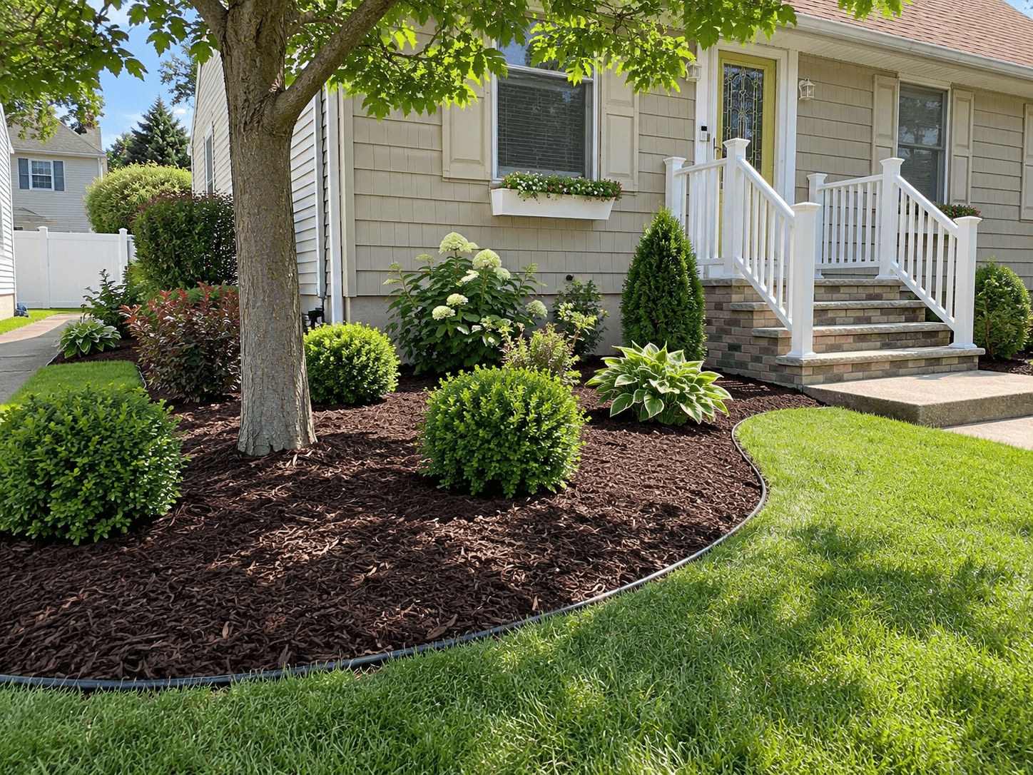 Mulch services by Palacios Bro Construction LLC