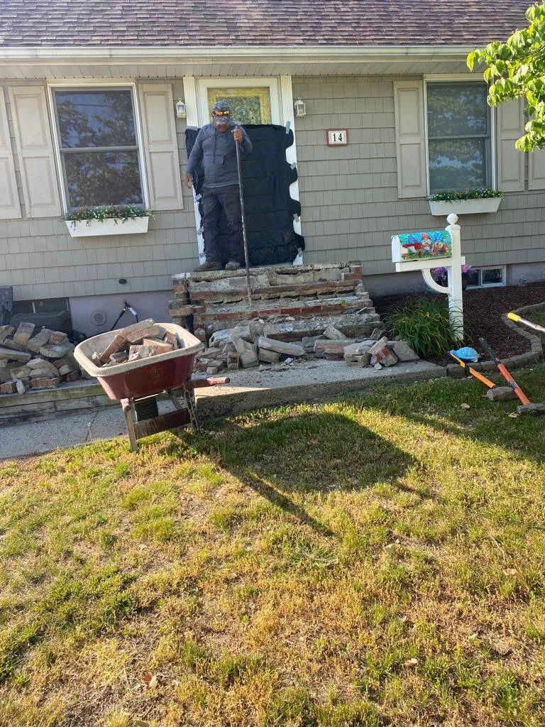 Front steps before renovation and demolition